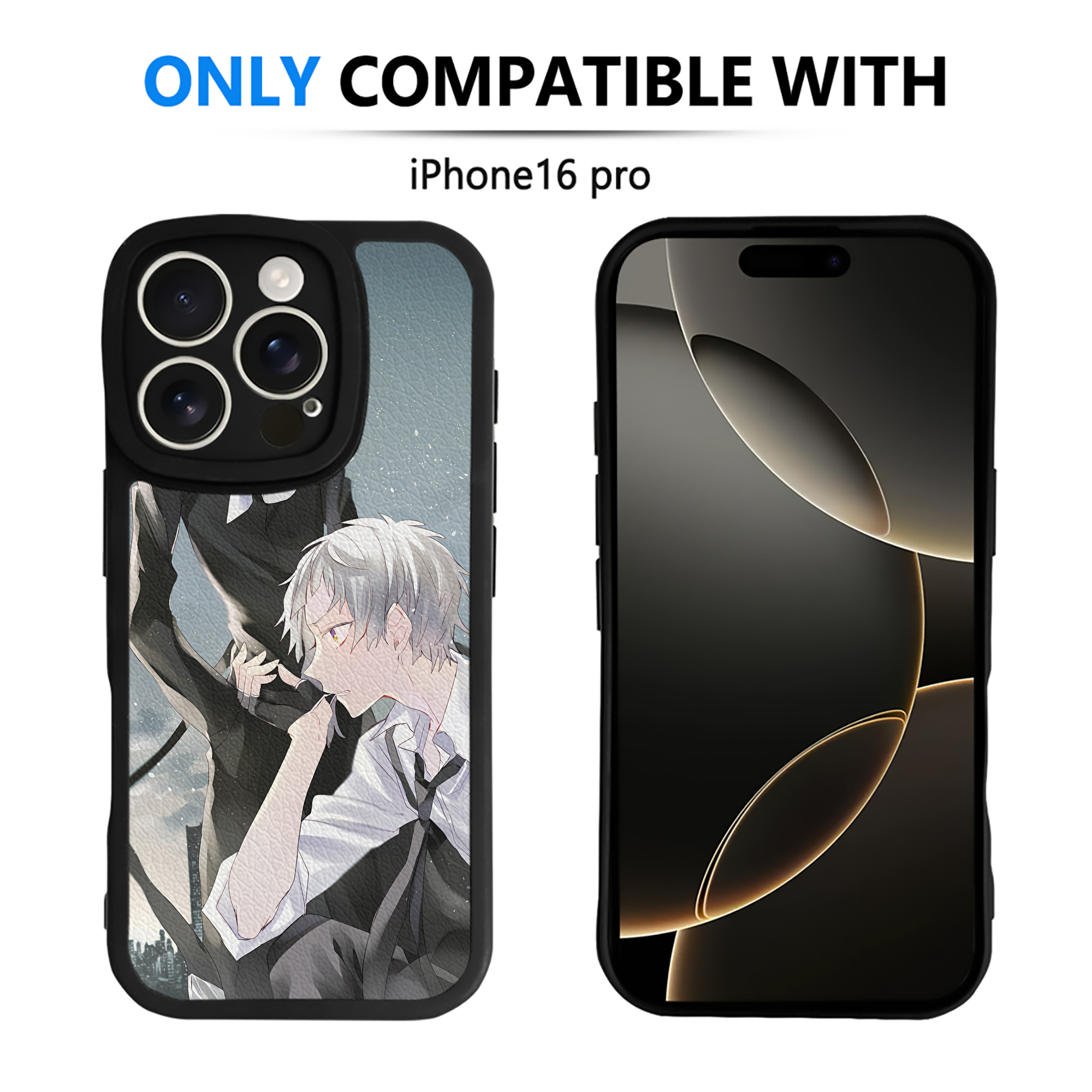 （画像用） 文豪ストレイドッグス Bungo Stray Dogs 【iPhone 16シリーズ対応】シリコンスマホケース（レザー調） 材質：シリコン